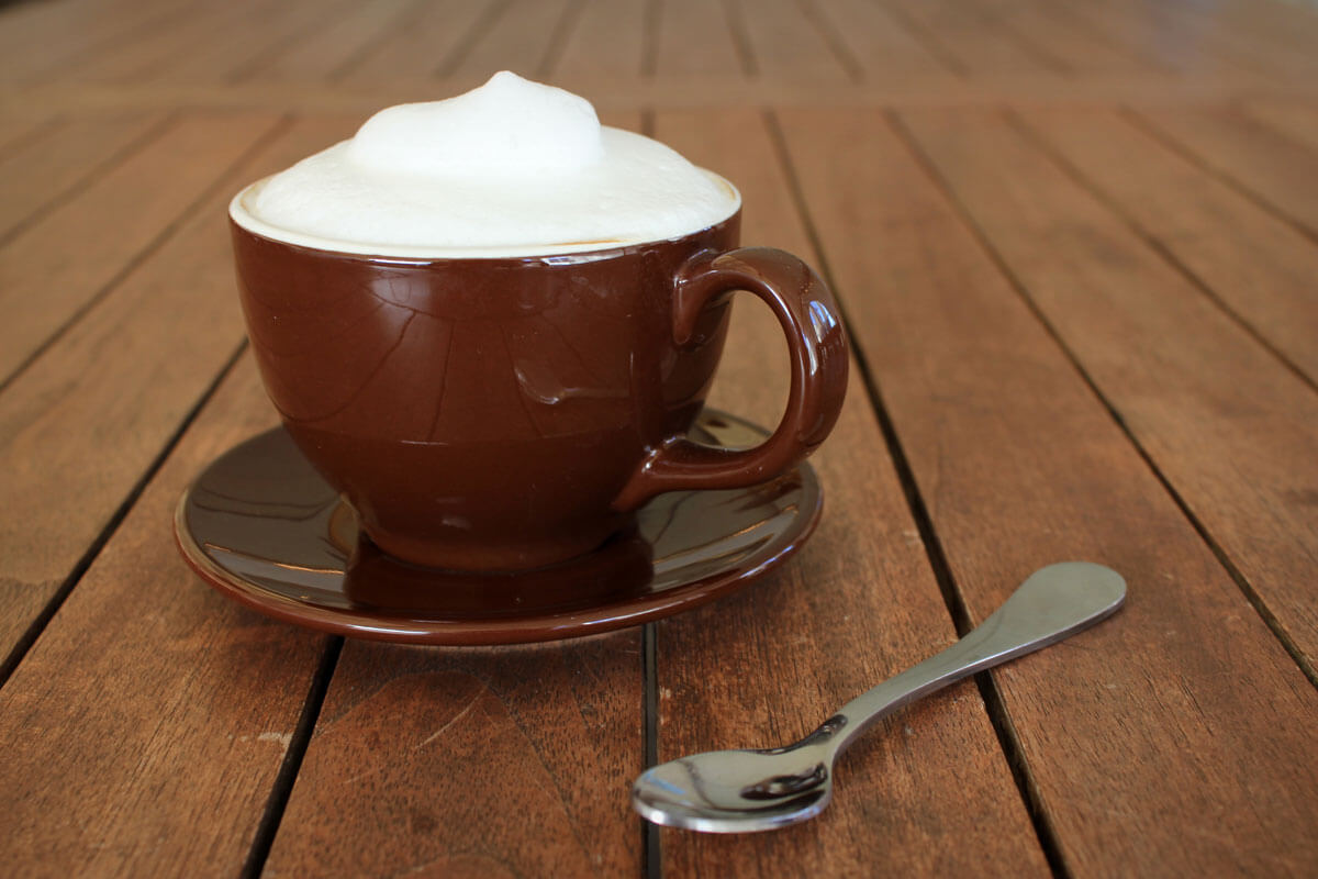 Picture of a large cup of cappuccino served at Latte Da